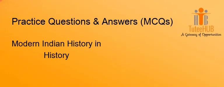 Modern Indian History in History