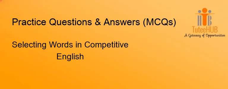 Selecting Words in Competitive English